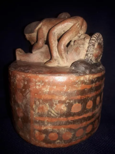 Viru Pottery Sex Scen Fineline Moche- Mochica Precolumbian  Genuine Vessel