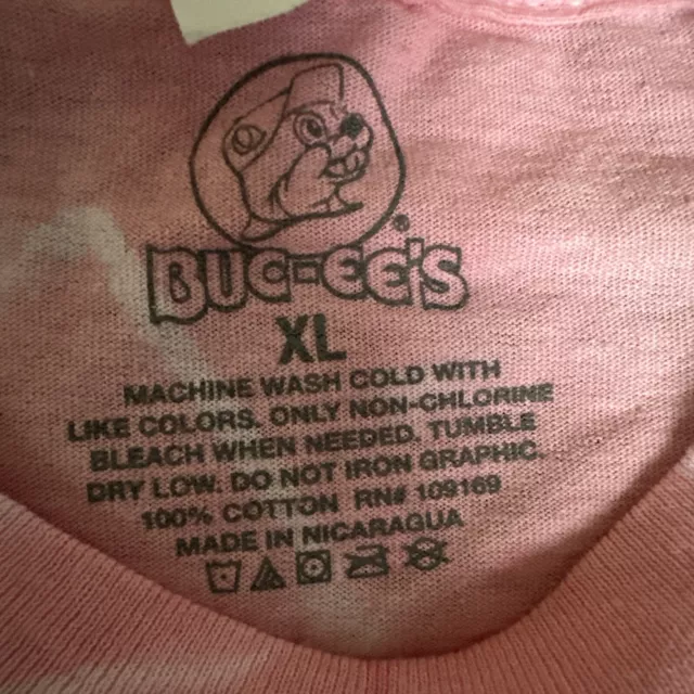 BUC’EES T-SHIRT PINK Tie Dye Women's Size XL Long sleeve “be kind” $15. ...
