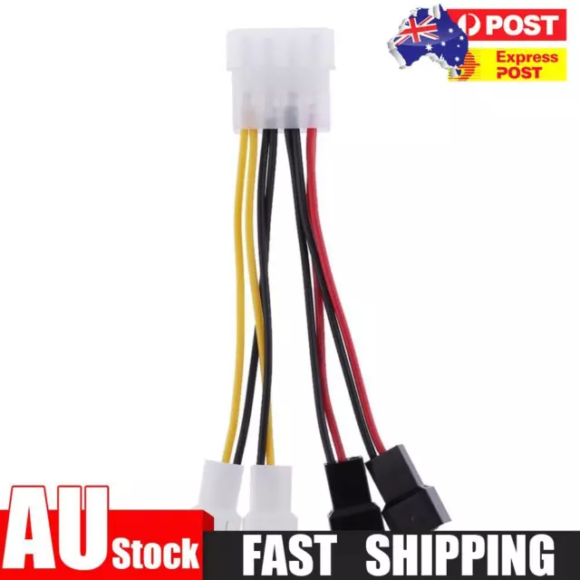 1pcs 4-Pin to 3-Pin fan Power Cable Adapter Connector 12v*2 / 5v*2