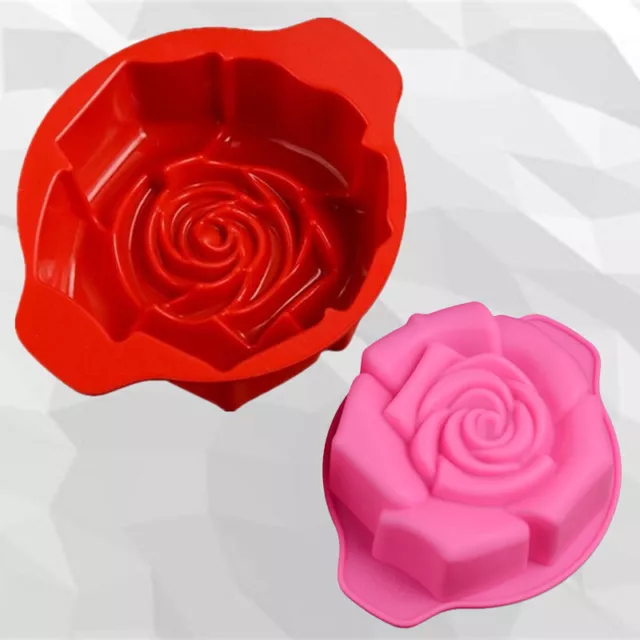 Mold Bakeware Cupcake Cake 3D Flower  Shape Silicone Soap  Mould Baking Tool