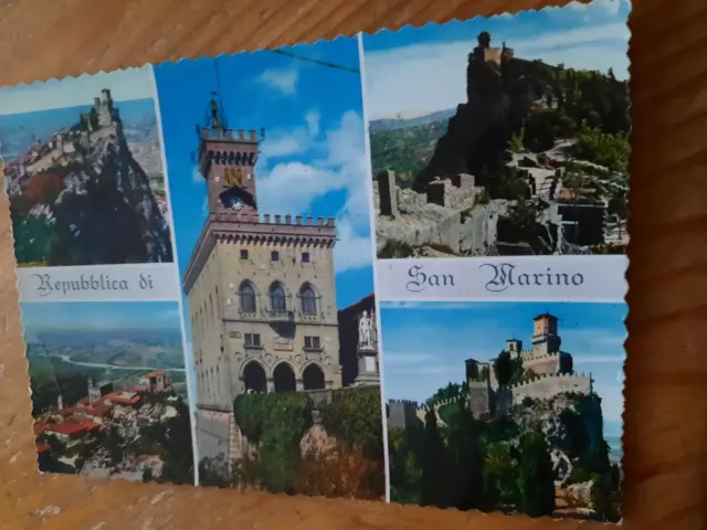 AK  Repubblica di San Marino Mehrbild gelaufen mit Briefmarke (z)