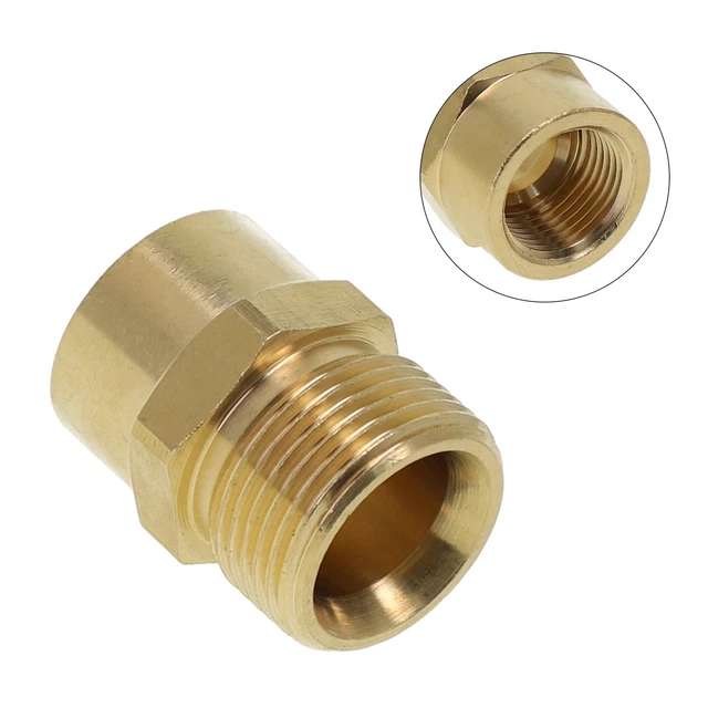 Connecteur Laiton Pour Nettoyeur Haute Pression - Adaptateur M22x1.5 Vers G1/4 - Universel Et Anti-fuite - 3