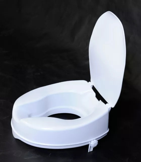 Erhöhter WC-Sitz 10 cm,ohne Haltegriffe, weiß