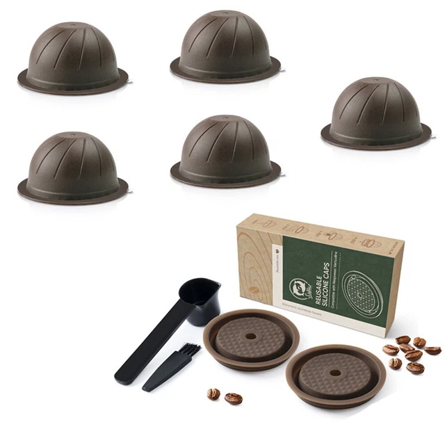 Eco Friendly Reusable Coffee Pods for Nespresso VertuoLine Set of 5 Capsules