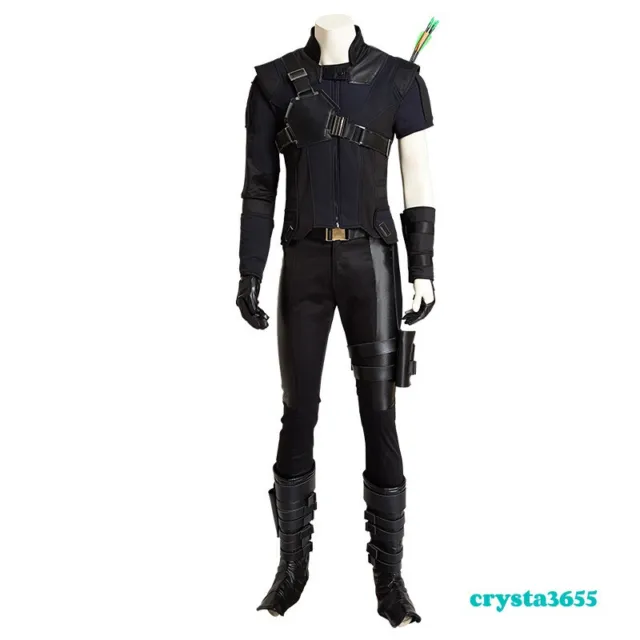 Captain America 3 Hawkeye Men Cosplay Custome Vest Glove Pants Accessories Suit