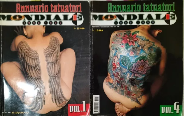 2 Annuari TATUATORI MONDIALI supplemento magazine  Tattoo Gallery 1998-1999