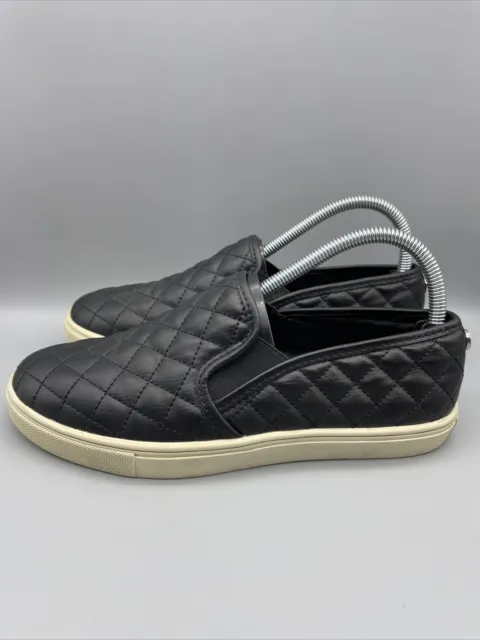 Steve Madden Shoes Women’s Size 8.5 M Ecentrcq Quilted Slip On Sneaker Black