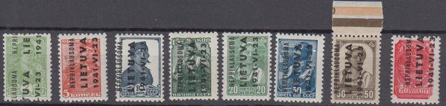 Litauen, Nr. 1-8, postfrisch