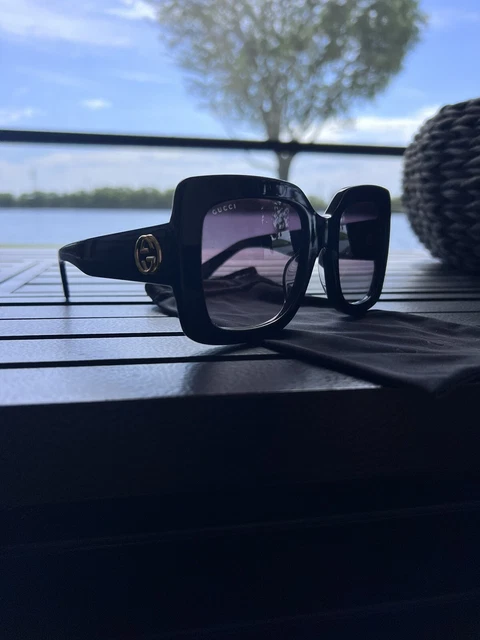 gucci gg0053s 54mm oversize square sunglasses black