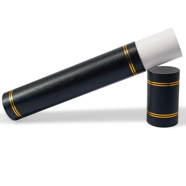 Tube Porte-diplôme En Acier Inoxydable | Pour Certificats, Diplômes, Documents Importants | Design Vintage Et Stable | 30 Cm De Long - 8