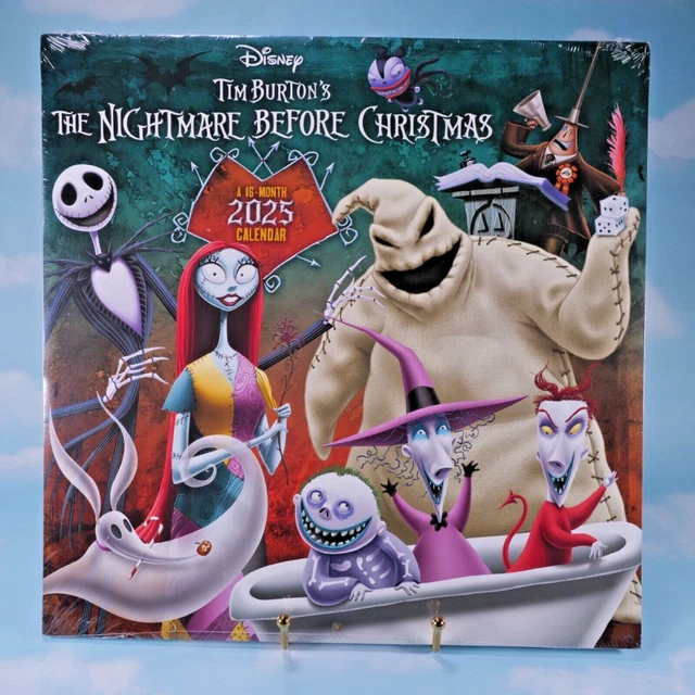 DISNEY TIM BURTON'S Nightmare Before Christmas 2025 Wall Calendar 12" x ...