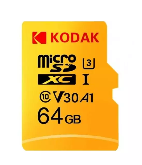 Tarjeta micro sd Kodak 64 Gb U3 SDXC Clase 10 Velocidad U3  Gran Velocidad.-