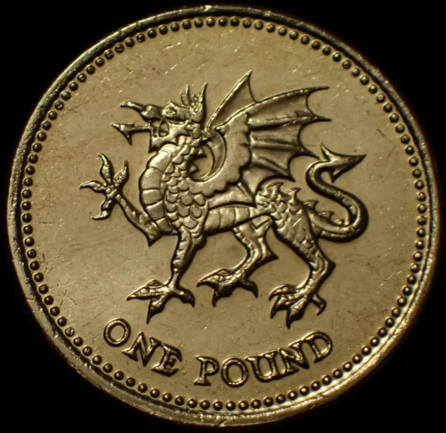 UK One Pound 2000 Elizabeth II Welsh Dragon Coin WCA MB2000