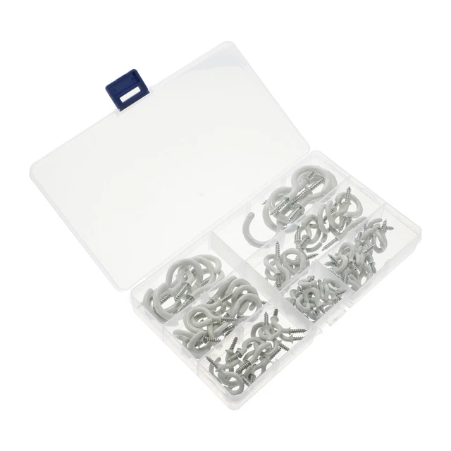 100 Pcs Ceiling Plant Hanger Rubber Cup Hook Bird Feeder Hook Boxed