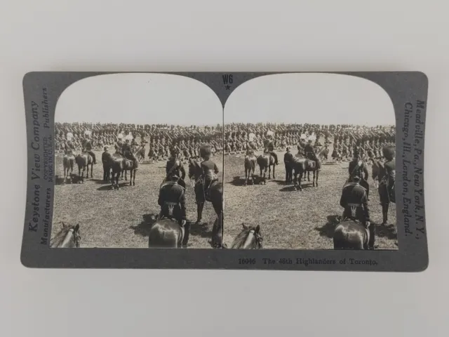 16046 Keystone Stereoview Photo Card The 48th Highlanders of Toronto Canada