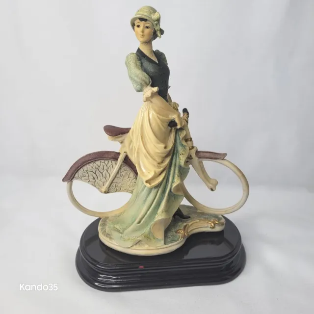 Vtg Giuseppe Armani Sunday Ride Porcelain Figurine 0531E Woman Bicycle