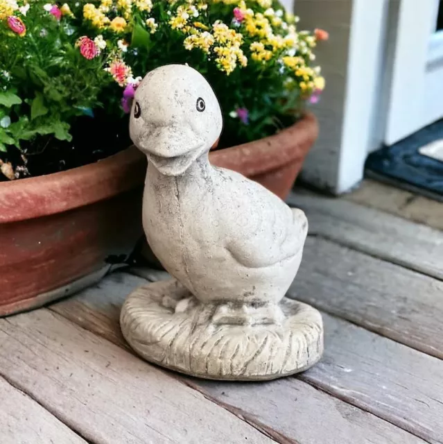 Realistic Duck Outdoor Statue Stone Farm Animal Decor Concrete Rubber Ducky 6"