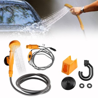 Arebos Campeggio Doccia Soffione 12v Auto Outdoor CANI GIARDINO DOCCIA POMPA SOMMERSA GIALLO 