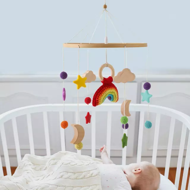 MOBILE DE PÉPINIÈRE de jouet sensoriel mobile de berceau de bébé en bois  EUR 19,37 - PicClick FR