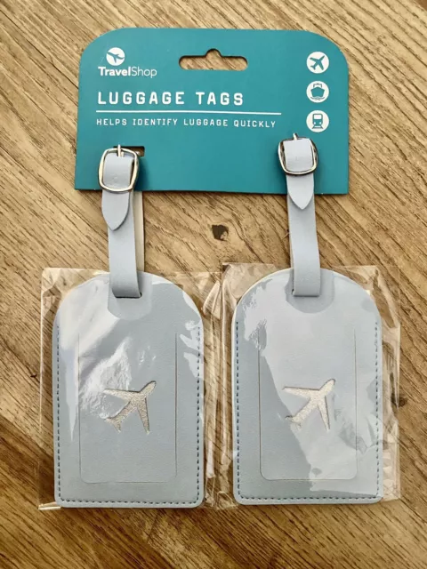 2 x Luggage Tags Suitcase Id Travel Labels Address Name Baggage Bag Holiday