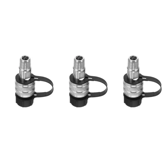 3 Pack Carbon Steel Hydraulic Quick Connector Disconnect Coupler