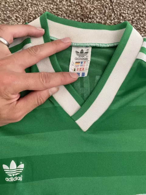 Vintage Adidas West Germany 86 football shirt men’s Size Large