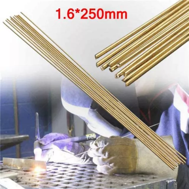 Durable Brass Rods Wires Sticks for Repair Welding 1 6mm x 250mm (10pcs)