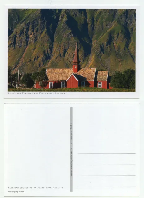 79952 - Kirche von Flakstad auf Flakstadoy, Lofoten - alte Ansichtskarte