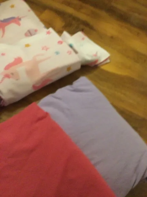 Paquete de 2 juegos completos niñas ropa de cama individual diseño unicornio reversible