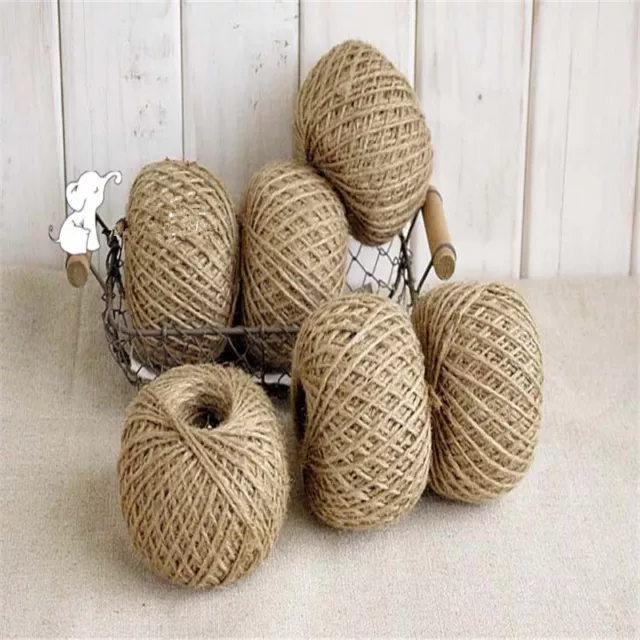 Craft Rope Natural Burlap Linen Cord String Jute Twine Hemp 30M 2mm Twisted