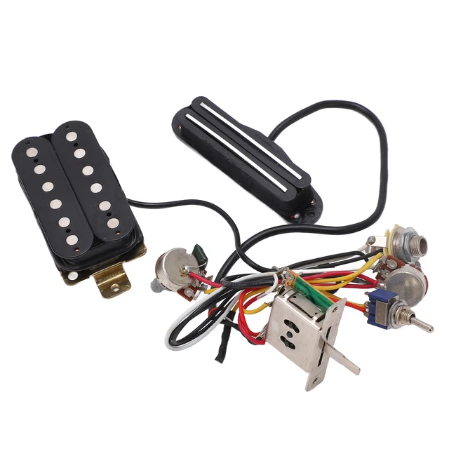 GUITAR WIRING HARNESS Double Rail Double Coil Pickup Prewired Wiring