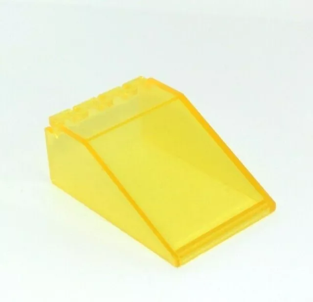 LEGO Space: Windscreen 6 x 4 x 2 - Ref 4474 Trans-Jaune - Set 6954 6985 6941