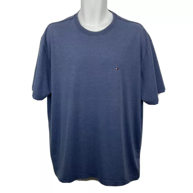 Camiseta/para hombre Tommy Hilfiger mezcla algodón azul