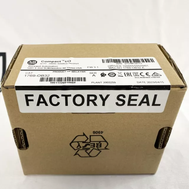 New Factory Sealed 1769-OB32 SER A CompactLogix 32 Pt 24VDC D/O Module 1769OB32