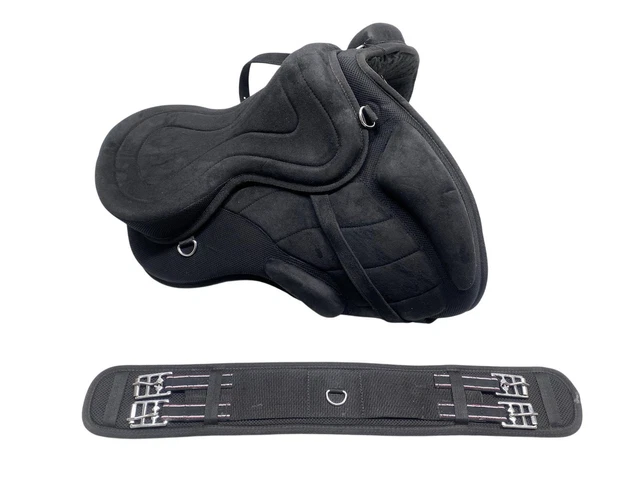 Selle Mixte Fouganza Noire 17,5 Pouces Synthétique – Occasion Bon état