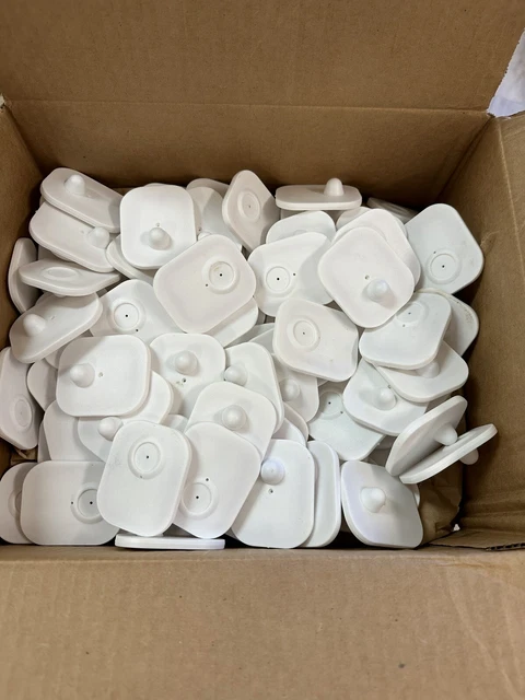 4 Medium size 1000 white Checkpoint Compatible EAS RF Anti Theft Security Tags