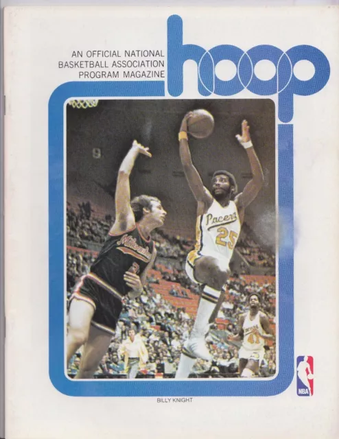 1976 Los Angeles Lakers Vs Indiana Pacers Official NBA Hoop Program Billy Knight