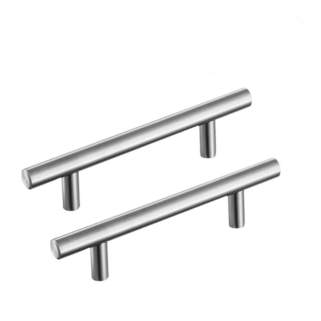 25Pcs Cuisine Armoire Cabinet T-Bar Poignée de porte en acier inoxydable brossé