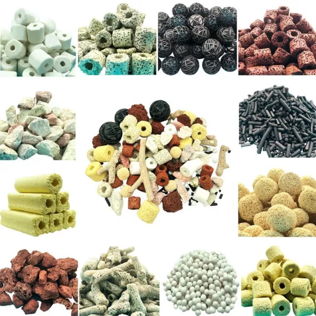 Aquarium Fish Tank Filter Ceramic Ring Biological Ball Media Activated Carbon