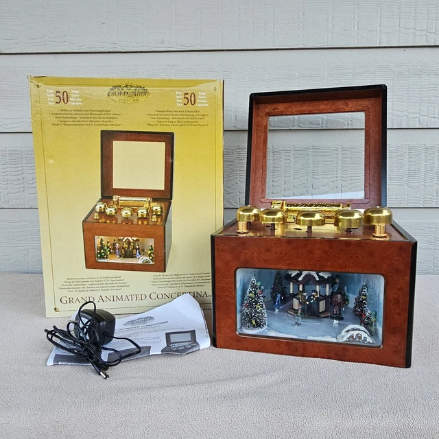 MR. CHRISTMAS GRAND Animated Concertina Music Box Ice Skating Lights