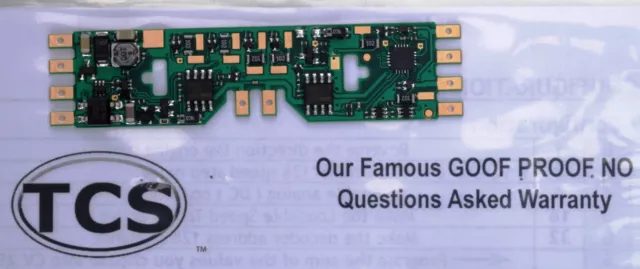 DCC decoder Train Control Systems (TCS) A4X, HO/OO Scale 'drop in' decoder