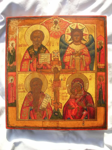 Icona russa antica originale, Russian icon, Russische Ikone, Icon, Ikon, Ikone.