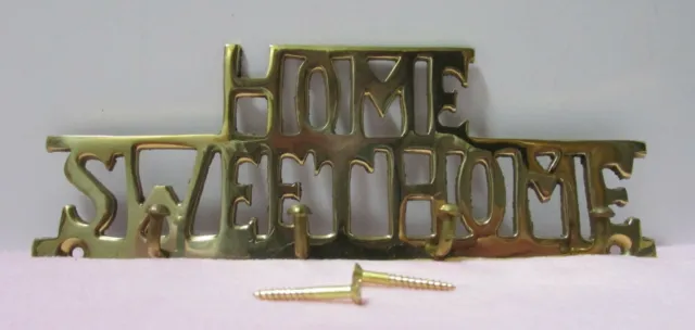 Vintage Home Sweet Home Solid Brass Key Rack - Made in India