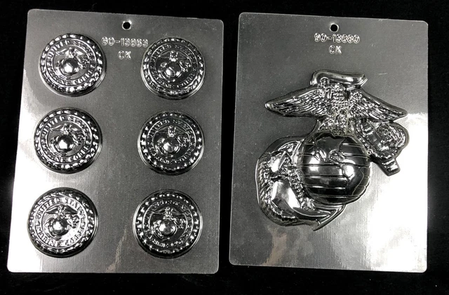US MARINE CORP Candy Molds Chocolate Dessert Cakes USA Eagle Globe Anchor EGA