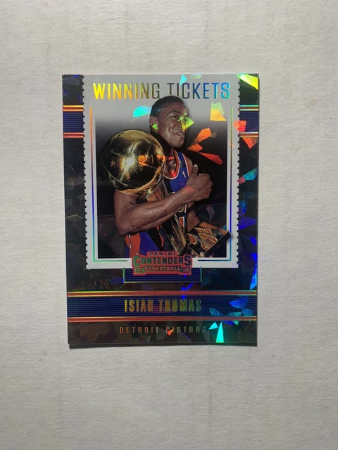 2017-18 Panini Contenders Isiah Thomas Winning Tickets Cracked Ice /25 Sp