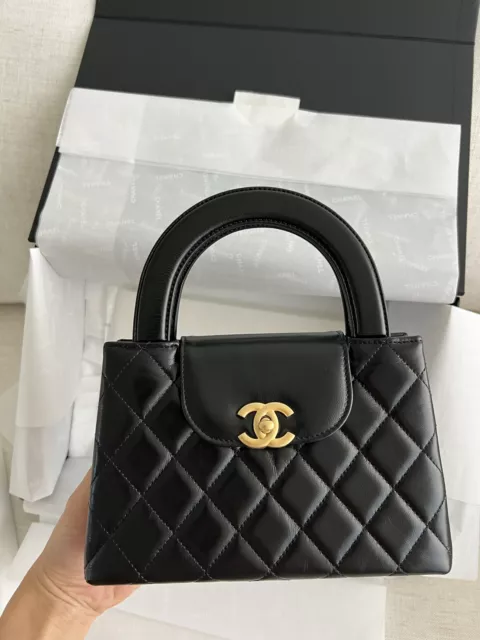 CHANEL KELLY SMALL Black Top Handle Handbag 23K New Full Set Mini Shopping  bag $6,899.00 - PicClick