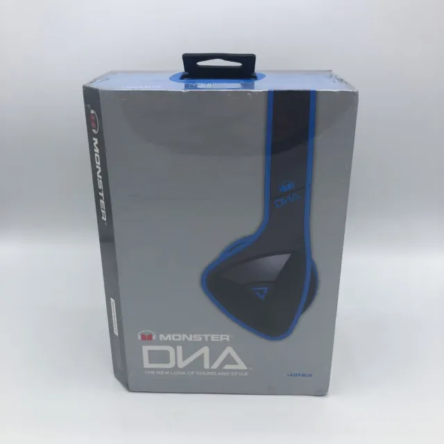 Monster DNA Headband Headphones - Laser Blue - Sealed New