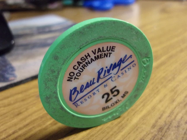 BEAU RIVAGE RESORT 25 NCV TOURNAMENT CASINO poker gaming chip - Biloxi