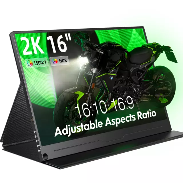 16 Zoll Portable Monitore 2K 2.5K LCD IPS Display Screen 100% sRGB Für Game Xbox