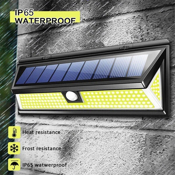 180COB LED Solarleuchte mit Bewegungsmelder Außen Solarlampe Sensor Garten Licht